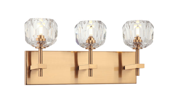 Matteo Lighting - W61403AG - Three Light Wall Sconce - Rosa - Aged Gold Brass from Lighting & Bulbs Unlimited in Charlotte, NC