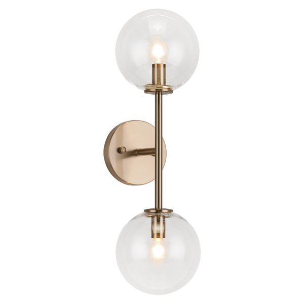 Matteo Lighting - W81702AGCL - Two Light Wall Sconce - Novo from Lighting & Bulbs Unlimited in Charlotte, NC