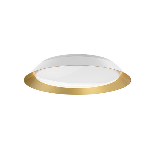 Kuzco Lighting - FM43419-WH/GD - LED Flush Mount - Jasper - White/Gold from Lighting & Bulbs Unlimited in Charlotte, NC