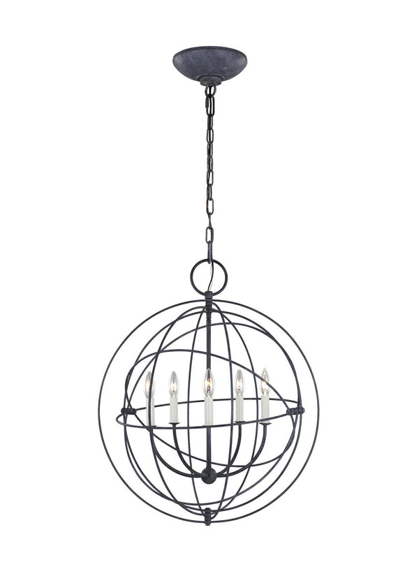 Visual Comfort Studio - CP1255WGV - Five Light Pendant - Bayberry - Weathered Galvanized from Lighting & Bulbs Unlimited in Charlotte, NC