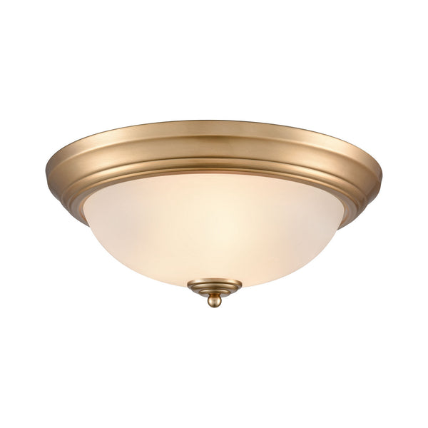 ELK Home - 7013FM/50 - Three Light Flush Mount - Basics - Satin Gold from Lighting & Bulbs Unlimited in Charlotte, NC