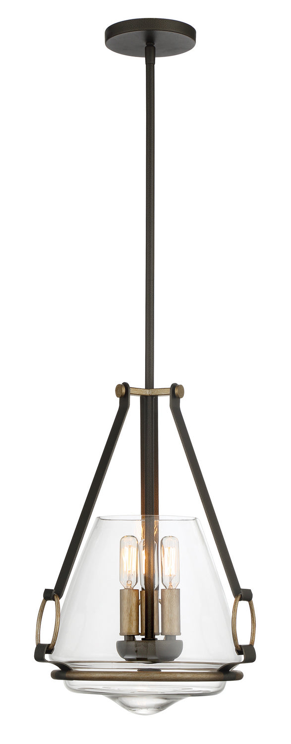 Minka-Lavery - 3903-107 - Three Light Pendant/Semi Flush Mount - Eden Valley - Smoked Iron W/Aged Gold from Lighting & Bulbs Unlimited in Charlotte, NC