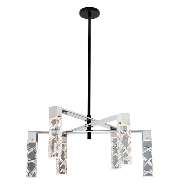 Allegri - 036772-051-FR001 - LED Chandelier - Serres - Matte Black w Polished Nickel from Lighting & Bulbs Unlimited in Charlotte, NC