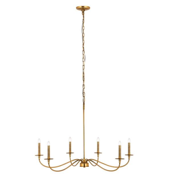 Z-Lite - 2301-42RB - Six Light Chandelier - Arrington - Rubbed Brass from Lighting & Bulbs Unlimited in Charlotte, NC