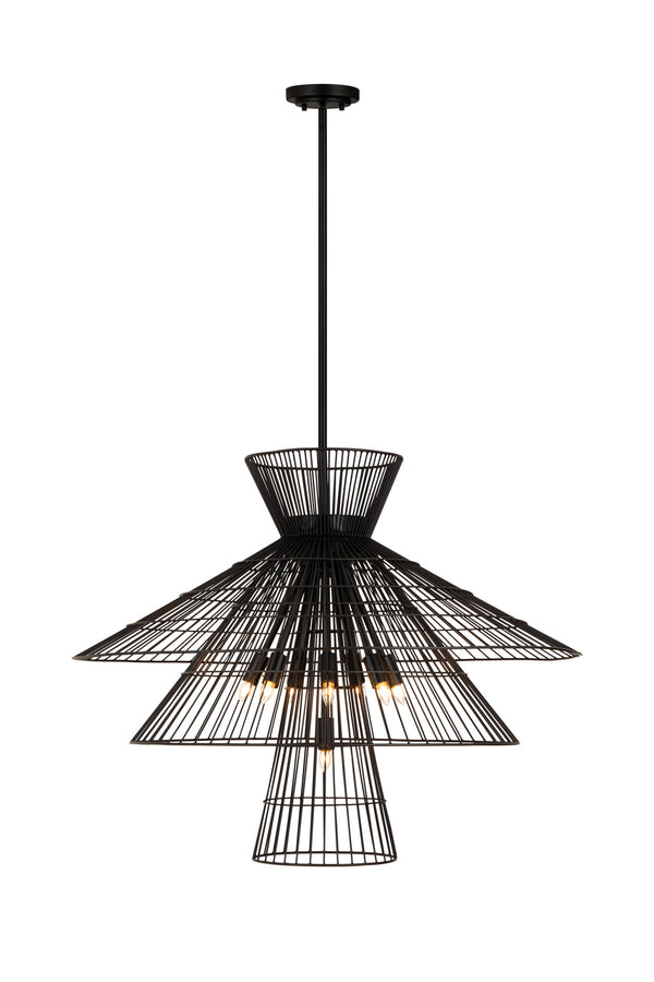 Z-Lite - 6015-8MB - Eight Light Chandelier - Alito - Matte Black from Lighting & Bulbs Unlimited in Charlotte, NC