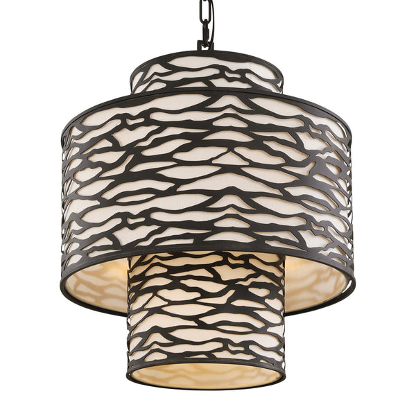Varaluz - 348P04CB - Four Light Pendant - Kato - Carbon Black from Lighting & Bulbs Unlimited in Charlotte, NC