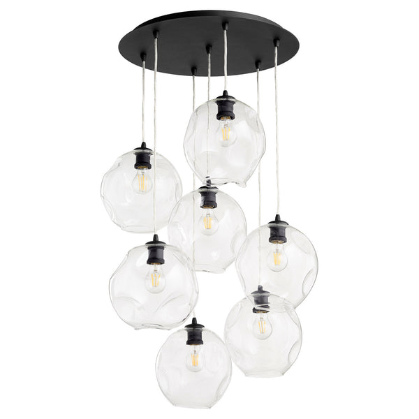 Quorum - 67-69 - Seven Light Pendant - Numen - Textured Black from Lighting & Bulbs Unlimited in Charlotte, NC