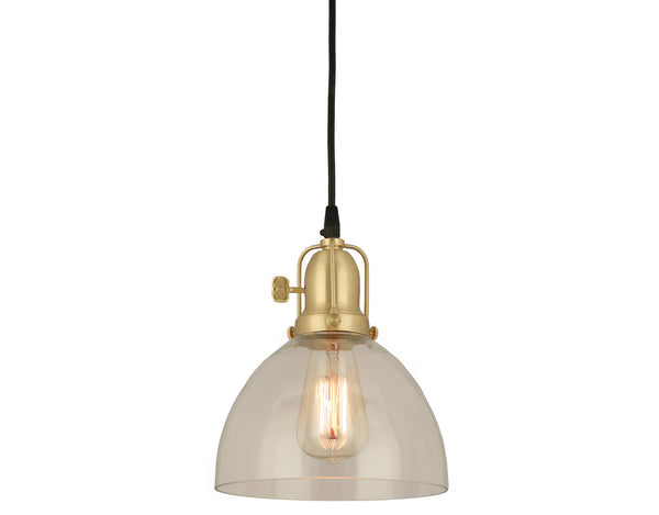 Hi Lite - H-99618-C-26-CLR - One Light Pendant - Jasper - Natural Brass from Lighting & Bulbs Unlimited in Charlotte, NC