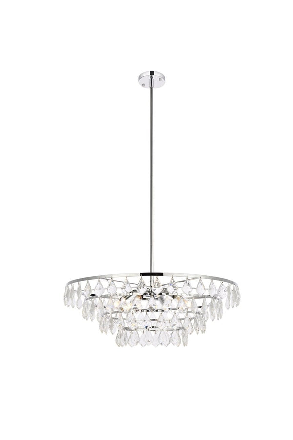 Elegant Lighting - 1101D28C - Six Light Pendant - Ella - Chrome from Lighting & Bulbs Unlimited in Charlotte, NC
