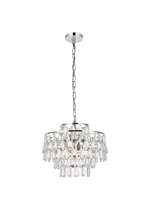 Elegant Lighting - 1102D16C - Three Light Pendant - Mila - Chrome from Lighting & Bulbs Unlimited in Charlotte, NC