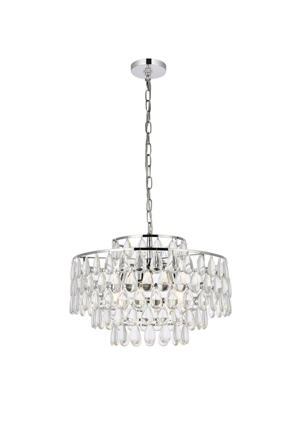 Elegant Lighting - 1102D20C - Five Light Pendant - Mila - Chrome from Lighting & Bulbs Unlimited in Charlotte, NC