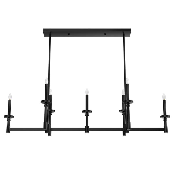 Hunter - 19056 - Seven Light Linear Chandelier - Briargrove - Matte Black from Lighting & Bulbs Unlimited in Charlotte, NC