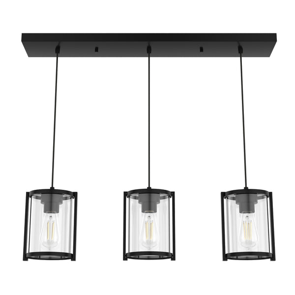 Hunter - 19137 - Three Light Cluster Linear - Astwood - Matte Black from Lighting & Bulbs Unlimited in Charlotte, NC