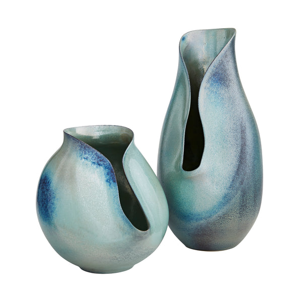 Arteriors - 1085 - Vases, Set of 2 - Isaac - Waterfall Reactive from Lighting & Bulbs Unlimited in Charlotte, NC