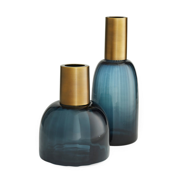 Arteriors - 4868 - Vases, Set of 2 - Huff - Navy Optic from Lighting & Bulbs Unlimited in Charlotte, NC