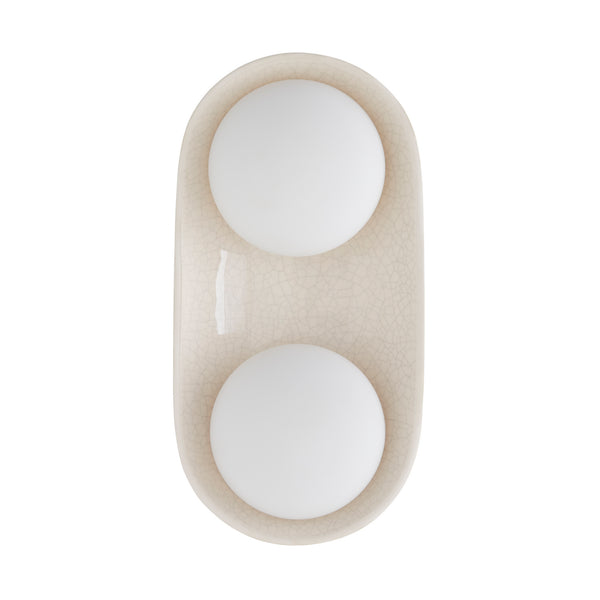 Arteriors - DA49006 - Two Light Wall Sconce - Glaze - Ivory Stained Crackle from Lighting & Bulbs Unlimited in Charlotte, NC