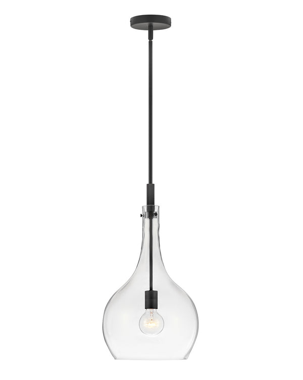 Hinkley - 4457BK-CL - LED Pendant - Ziggy - Black with Clear glass from Lighting & Bulbs Unlimited in Charlotte, NC