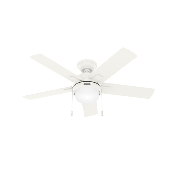 Hunter - 51457 - 44"Ceiling Fan - Zeal - Matte White from Lighting & Bulbs Unlimited in Charlotte, NC