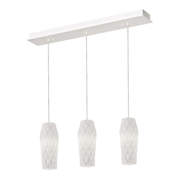 AFX Lighting - CNDP05MBWHLNR3 - Three Light Pendant - Candice - Satin Nickel from Lighting & Bulbs Unlimited in Charlotte, NC