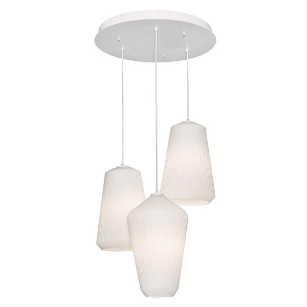 AFX Lighting - LLYP11MBWHRND3 - Three Light Pendant - Lily - White from Lighting & Bulbs Unlimited in Charlotte, NC