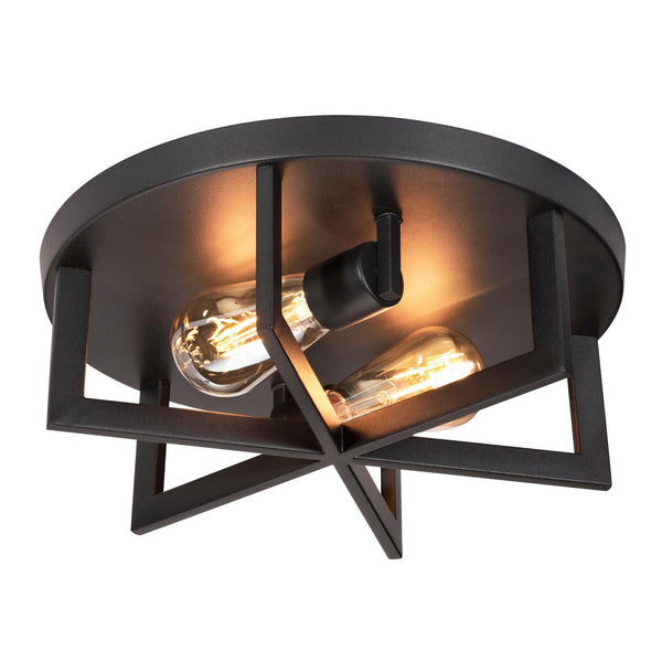 AFX Lighting - RIRF14MBBK - Two Light Flush Mount - Rivers - Black from Lighting & Bulbs Unlimited in Charlotte, NC