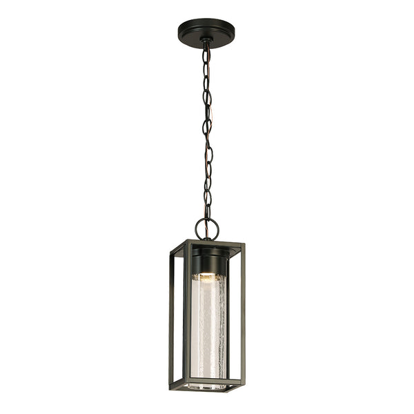 Eglo USA - 204707A - LED Outdoor Pendant - Walker Hill - Matte Black from Lighting & Bulbs Unlimited in Charlotte, NC