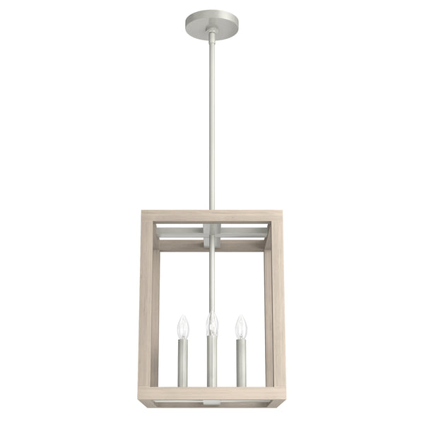 Hunter - 19085 - Four Light Pendant - Squire Manor - Brushed Nickel from Lighting & Bulbs Unlimited in Charlotte, NC