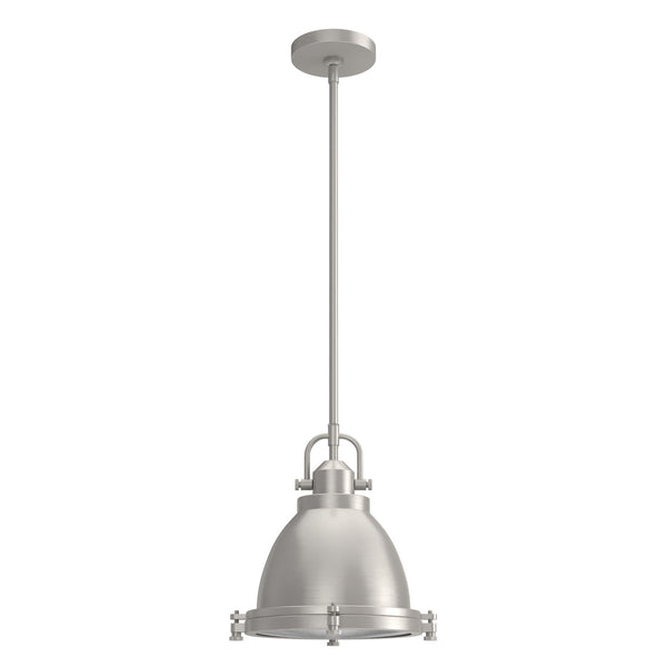 Hunter - 19107 - One Light Pendant - Bridgemoor - Brushed Nickel from Lighting & Bulbs Unlimited in Charlotte, NC