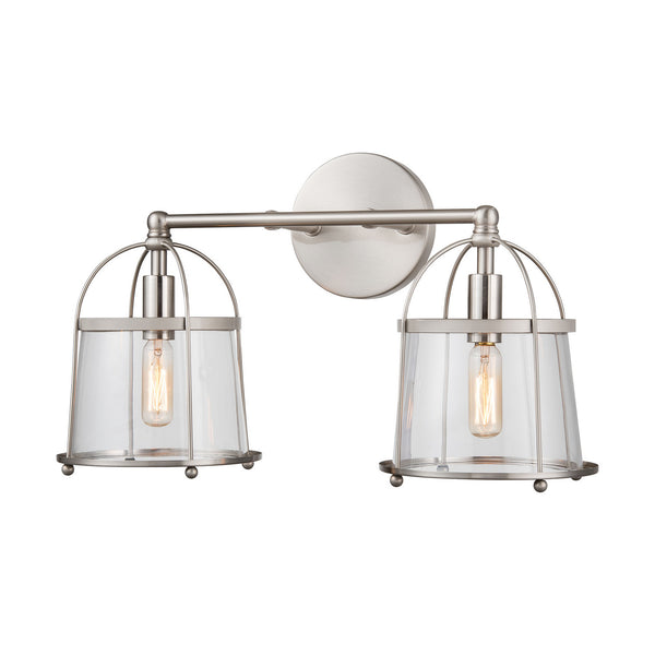 ELK Home - 18461/2 - Two Light Vanity - Merrick - Satin Nickel from Lighting & Bulbs Unlimited in Charlotte, NC