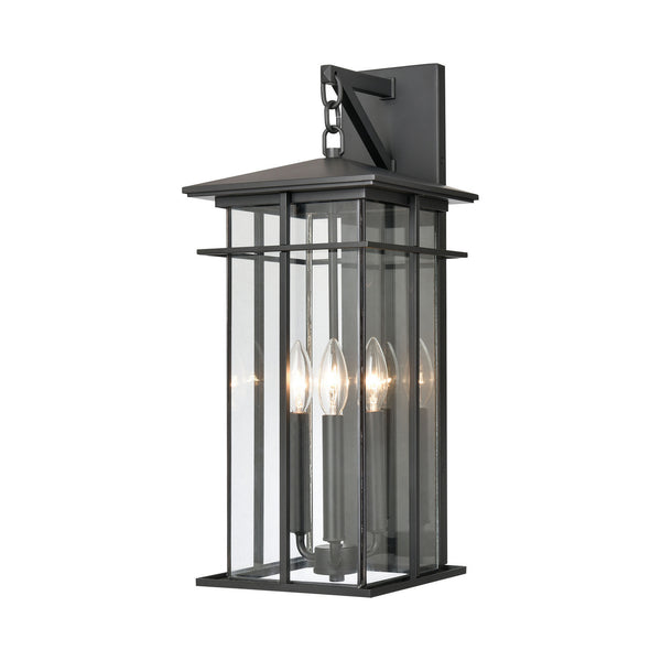 ELK Home - 89363/3 - Three Light Outdoor Wall Sconce - Oak Park - Matte Black from Lighting & Bulbs Unlimited in Charlotte, NC