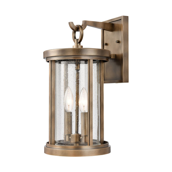 ELK Home - 89391/2 - Two Light Outdoor Wall Sconce - Brison - Vintage Brass from Lighting & Bulbs Unlimited in Charlotte, NC