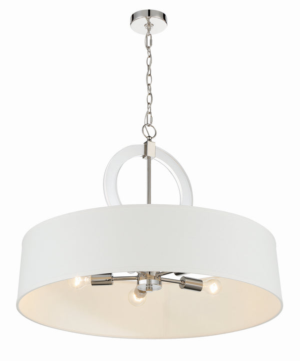 Minka-Lavery - 2152-613 - Five Light Pendant - Cape Coral - Polished Nickel from Lighting & Bulbs Unlimited in Charlotte, NC