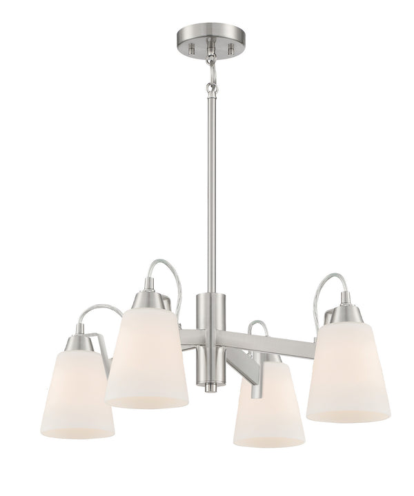 Minka-Lavery - 3994-84 - Four Light Chandelier - Beckonridge - Brushed Nickel from Lighting & Bulbs Unlimited in Charlotte, NC
