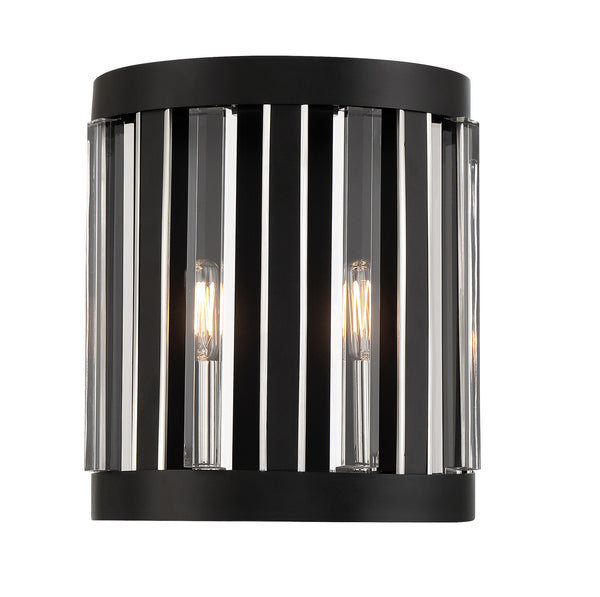 Minka-Lavery - 5498-729 - Two Light Wall Sconce - Majestic Splendor - Sand Coal And Polished Nickel from Lighting & Bulbs Unlimited in Charlotte, NC