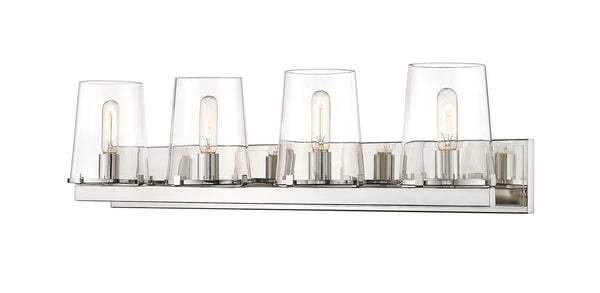Z-Lite - 3032-4V-PN - Four Light Vanity - Callista - Polished Nickel from Lighting & Bulbs Unlimited in Charlotte, NC