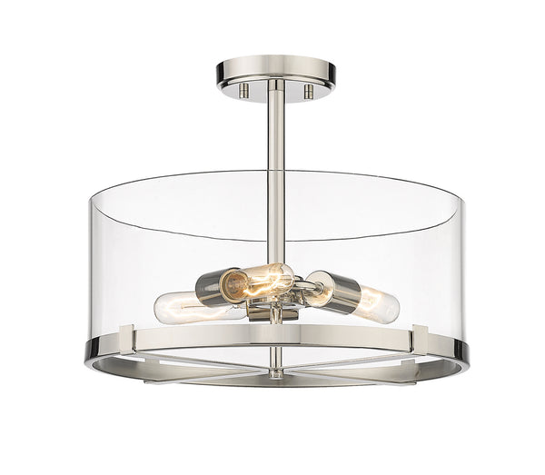 Z-Lite - 3032SF-PN - Three Light Semi Flush Mount - Callista - Polished Nickel from Lighting & Bulbs Unlimited in Charlotte, NC