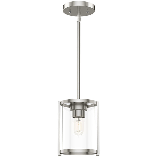 Hunter - 19119 - One Light Mini Pendant - Astwood - Brushed Nickel from Lighting & Bulbs Unlimited in Charlotte, NC