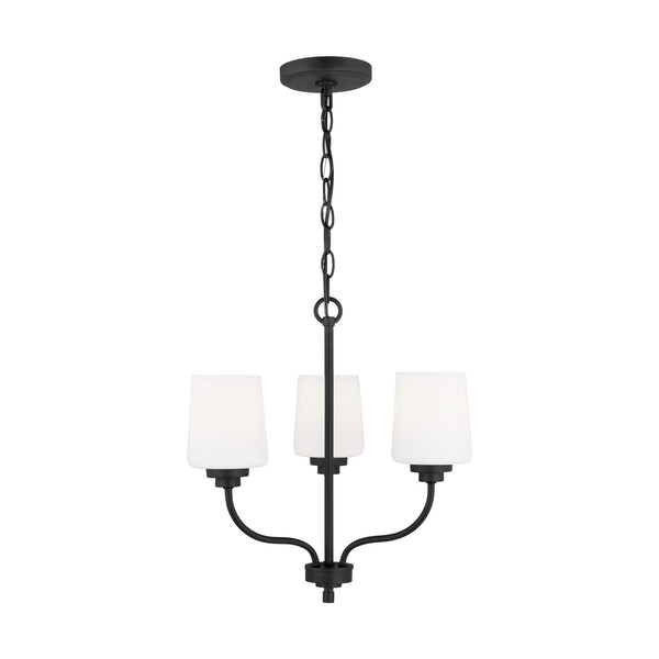 Generation Lighting - 3102803-112 - Three Light Chandelier - Windom - Midnight Black from Lighting & Bulbs Unlimited in Charlotte, NC