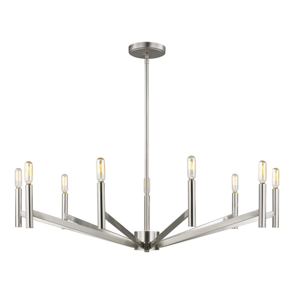 Visual Comfort Studio - 3124309-962 - Nine Light Chandelier - Vector - Brushed Nickel from Lighting & Bulbs Unlimited in Charlotte, NC