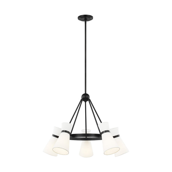 Visual Comfort Studio - 3190505-112 - Five Light Chandelier - Clark - Midnight Black from Lighting & Bulbs Unlimited in Charlotte, NC