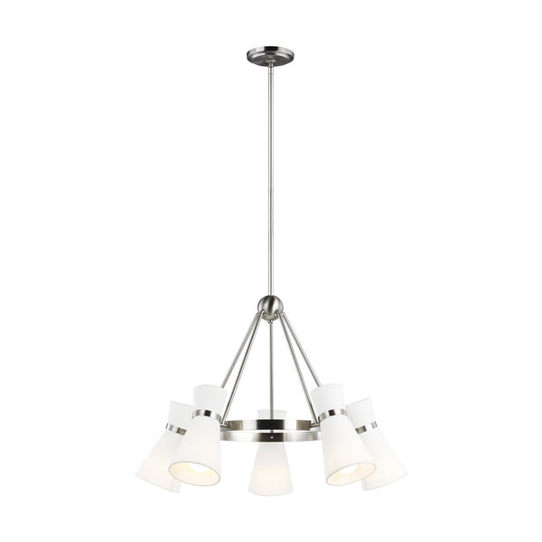Visual Comfort Studio - 3190505-962 - Five Light Chandelier - Clark - Brushed Nickel from Lighting & Bulbs Unlimited in Charlotte, NC