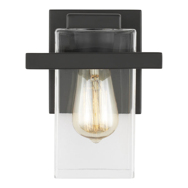 Generation Lighting - 4141501-112 - One Light Wall / Bath Sconce - Mitte - Midnight Black from Lighting & Bulbs Unlimited in Charlotte, NC