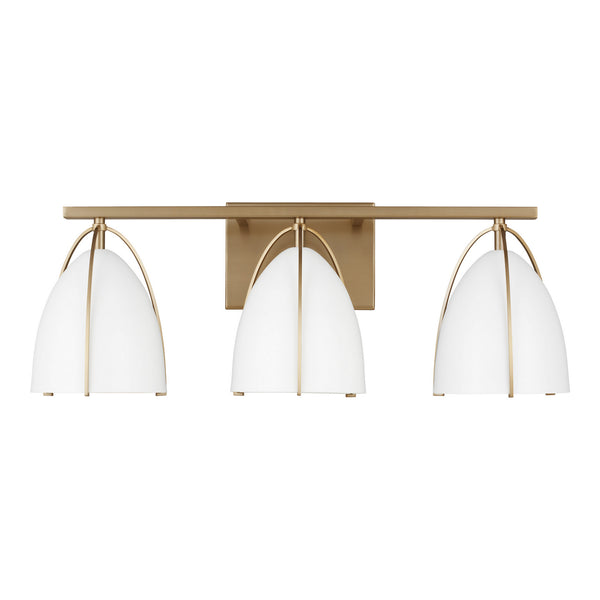 Visual Comfort Studio - 4451803EN3-848 - Three Light Wall / Bath - Norman - Satin Brass from Lighting & Bulbs Unlimited in Charlotte, NC