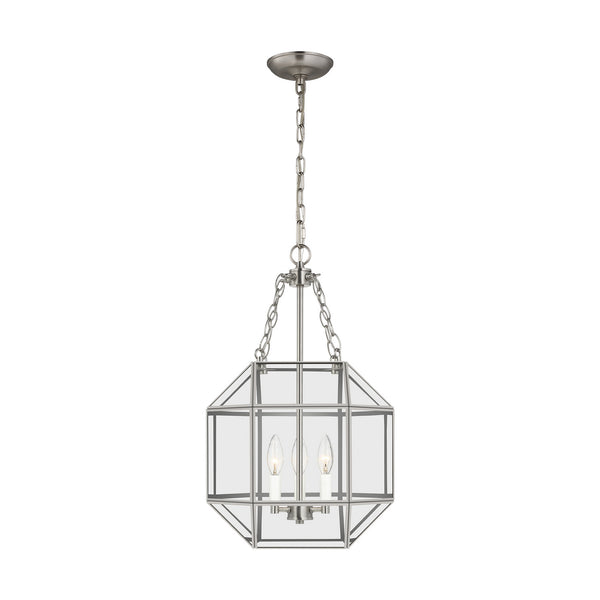 Visual Comfort Studio - 5179403-962 - Three Light Lantern - Morrison - Brushed Nickel from Lighting & Bulbs Unlimited in Charlotte, NC