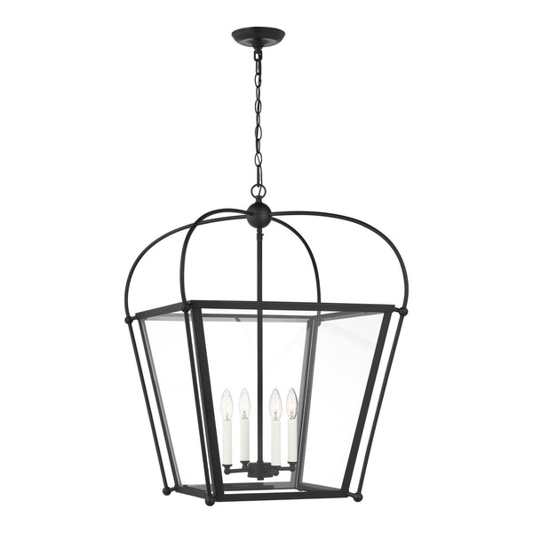 Visual Comfort Studio - 5291004-112 - Four Light Foyer - Charleston - Midnight Black from Lighting & Bulbs Unlimited in Charlotte, NC