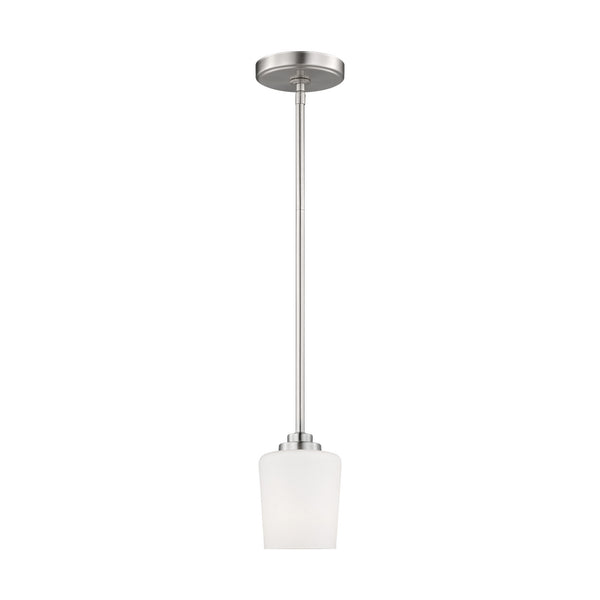 Generation Lighting - 6102801EN3-962 - One Light Mini-Pendant - Windom - Brushed Nickel from Lighting & Bulbs Unlimited in Charlotte, NC