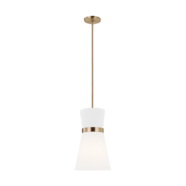Visual Comfort Studio - 6590501EN3-848 - One Light Pendant - Clark - Satin Brass from Lighting & Bulbs Unlimited in Charlotte, NC