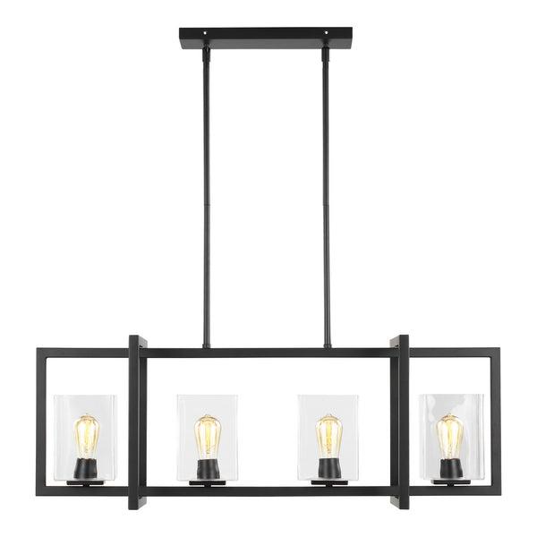 Generation Lighting - 6641504-112 - Four Light Island Pendant - Mitte - Midnight Black from Lighting & Bulbs Unlimited in Charlotte, NC