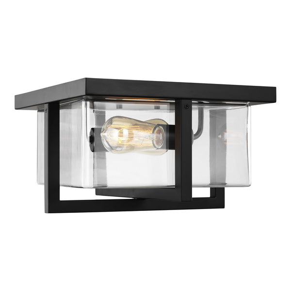 Generation Lighting - 7541502-112 - Two Light Flush Mount - Mitte - Midnight Black from Lighting & Bulbs Unlimited in Charlotte, NC