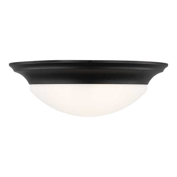 Generation Lighting - 75436EN3-112 - Three Light Flush Mount - Nash - Midnight Black from Lighting & Bulbs Unlimited in Charlotte, NC